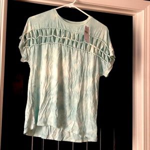 Tye dye t shirt with front cut out design